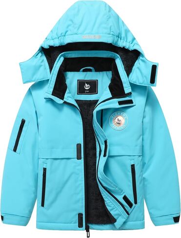 Girl's Ski Jacket Winter Outdoor Warm Snow Coat Kid's Snowboarding Windproof Jacket with Hood in Saudi Arabia