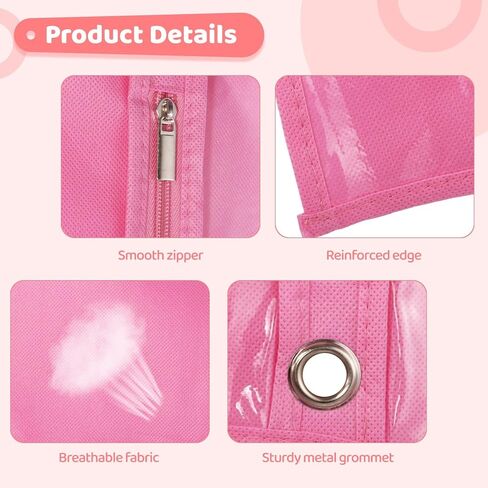 4 قطع من حقائب الملابس لأزياء الرقص، قابلة للطي والحمل مقاس 40 بوصة، حقائب ملابس الرقص مع 4 جيوب بسحاب للراقصين in Kuwait