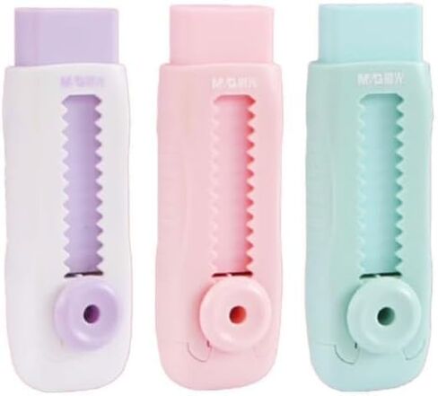 2Pcs Retractable Eraser Slide Erasers Bulk Cute Pencil Erasers Drawing Eraser Aesthetic Erasers Push Pull Eraser Back School Supplies for Office Small in Size Correction Products（Random Color） in Saudi Arabia
