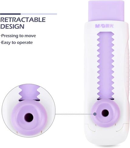 2Pcs Retractable Eraser Slide Erasers Bulk Cute Pencil Erasers Drawing Eraser Aesthetic Erasers Push Pull Eraser Back School Supplies for Office Small in Size Correction Products（Random Color） in Saudi Arabia