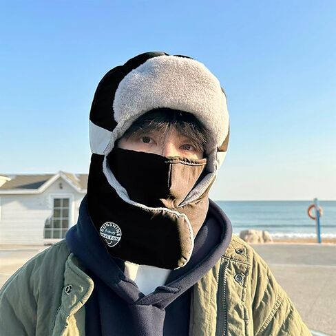 قبعات الشتاء للنساء والرجال قبعة الصياد قبعة غامضة دافئة Ushanka قبعة منفوش قناع التزلج يندبروف in Saudi Arabia