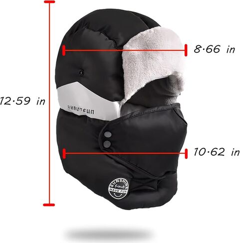 قبعات الشتاء للنساء والرجال قبعة الصياد قبعة غامضة دافئة Ushanka قبعة منفوش قناع التزلج يندبروف in Saudi Arabia