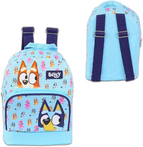 Bluey Mini Backpack for Women Set - 10" Canvas Bluey Backpack with Front Pocket and Stickers | Bluey Backpack Purse Bundle in Saudi Arabia