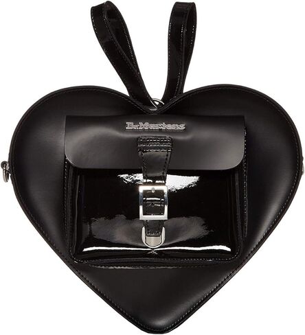 Dr. Martens Heart Shaped Leather Backpack Black/Black/Black Kiev/Patent Lamper/Smooth One Size in Saudi Arabia