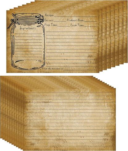100 Count Recipe Cards, Recipe Cards 4x6 Inch White, 4x6 Recipe Cards Double Sided, Blank Recipe Cards for Bridal Showers and Wedding, Christmas Gifts in Saudi Arabia