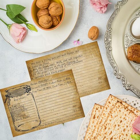 100 Count Recipe Cards, Recipe Cards 4x6 Inch White, 4x6 Recipe Cards Double Sided, Blank Recipe Cards for Bridal Showers and Wedding, Christmas Gifts in Saudi Arabia