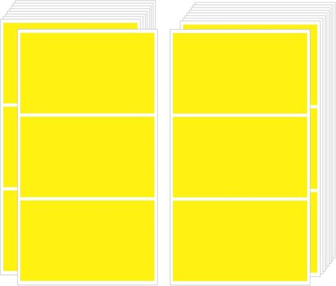 ملصقات ملصقات ملونة قابلة للإزالة من STARLIBOO، ملصقات متحركة مستطيلة مقاس 3 × 5 بوصة، مقاومة للماء/الزيت/التمزق ولا تترك بقايا ملصقات كبيرة لرموز الألوان لصناديق التخزين والمكتب والمدرسة - أصفر in Kuwait