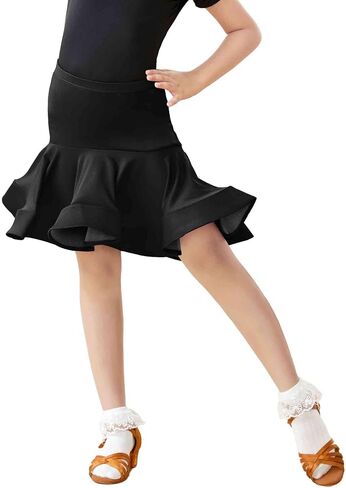 Asymmetric Fishtail Hip Latin Ballroom Skirts for Girls Dance, Salsa, Tango, Samba in Saudi Arabia