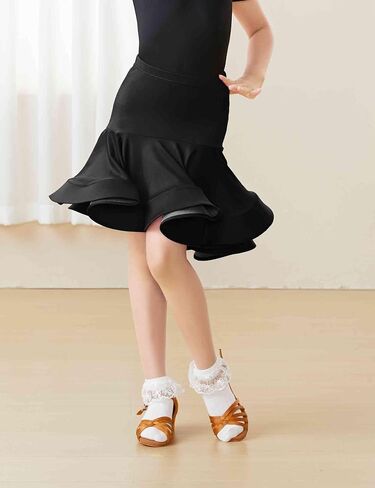 Asymmetric Fishtail Hip Latin Ballroom Skirts for Girls Dance, Salsa, Tango, Samba in Saudi Arabia