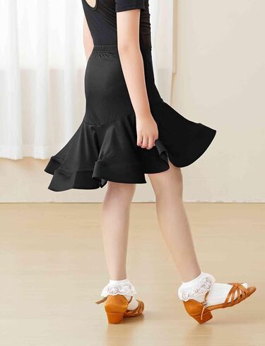 Asymmetric Fishtail Hip Latin Ballroom Skirts for Girls Dance, Salsa, Tango, Samba in Saudi Arabia
