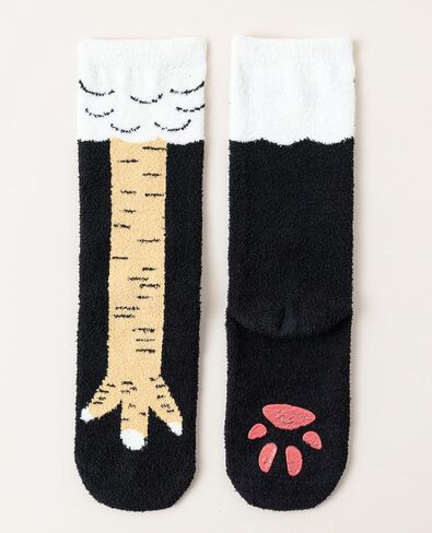 Adult Funny Gifts Gag White Elephant Gifts Christmas Stocking Stuffers Fuzzy Chicken Leg Grippy Socks in Saudi Arabia