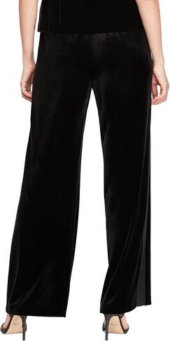 Alex Evenings Women's Straight Leg Full Length Velvet Dress Pant (Regular Petite) in Kuwait
