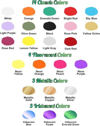 Airbrush Paint - 42 Colors with 4.05 Fl Oz Thinner, Iridescent, Neon and Metallic Air Brush Paints Acrylic Ready to Spray, Water-Based Painting Set for Artists Beginners in Kuwait