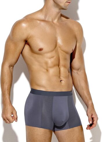 Arjen Kroos Men's Modal Trunks Underwear Sexy Mesh Boxer Briefs Quick Dry Tagless Underpants 4 PACK in Kuwait