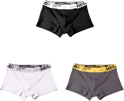 Evankin Mens Cotton Boxer Briefs Soft Cool Underwear Breathable Low Rise Trunks in Saudi Arabia