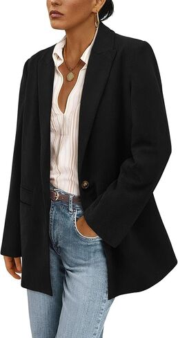 PRETTYGARDEN Women's Winter Corduroy Blazers Jackets Dressy Casual Ribbed Long Sleeve Lapel Fashion Work Business Outerwear in Saudi Arabia