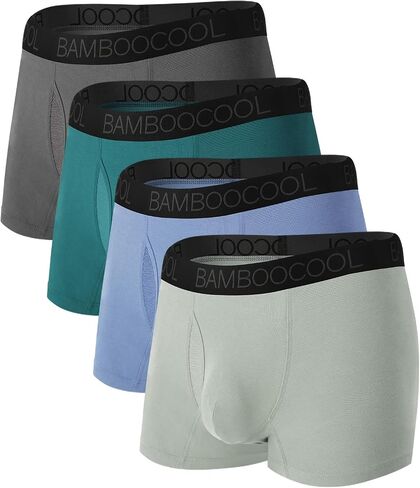 ملابس داخلية للرجال من BAMBOO COOL، ملابس داخلية شبكية قابلة للتنفس وممتصة للرطوبة (4 عبوات) in Kuwait
