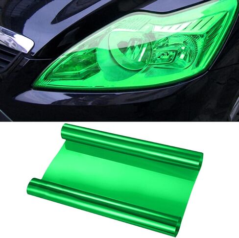11.88×48 Inches Car Light Self-Adhesive Tint Film Brake Light Headlight Tail Light Fog Light Car Vinyl Wrap Protector Film Auto Modification Cover for Cars, Trucks, SUVs (Black) in Kuwait