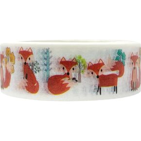 allydrew Washi Masking Tape, 15mm x 5M, Fox and Floral