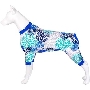 LovinPet Dog PJS Bodysuit for Medium Dogs - Abstract Geometric Print, Large Dog Jammies, Lightweight Pullover Dog Pajamas, Full Coverage Dog PJ's,Medium