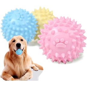 3 حزم من الكرات الشائكة للكلاب ألعاب الحيوانات الأليفة غير القابلة للتدمير، ألعاب مضغ مطاطية طبيعية عدوانية لتنظيف أسنان الكلاب للجرو الصغيرة والمتوسطة والكبيرة وتدريب الكلاب على لعب كرة المضغ (3 ألوان) in Kuwait