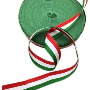 White and Black Grosgrain Stripe Ribbon Striped Trimming Patriotic Ribbon Belt Width 1inch for Clothing Embellishments Christmas Party Supplies 50 Yards (3 Black 2 White)