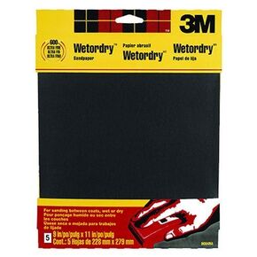 3M Wetordry Sandpaper, 9-Inch by 11-Inch, 400 Grit, 5-Sheet, 4 PACK