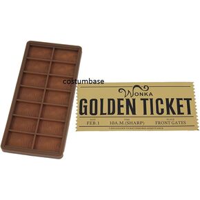 WILLY WONKA DIY MOULD + Golden TICKET Chocolate Bar Casting Mold 7.5'' x 3.5''