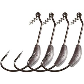 5pcs/Pack Fishing Weighted Hooks with Twistlock Weighted Superline Spring Hook 2g 2.5g 3g 4g 7g