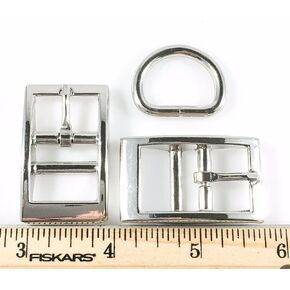 Dangerous Threads DOG Collar Buckles W Dee 3/4" Nickel Finish 12 Sets