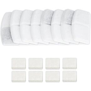 8 Packs Replacement Filters for Bolpetizo Cat Fountain - Replacement Cat Drinking Fountain Filters for Ultra Quiet Pet Fountain