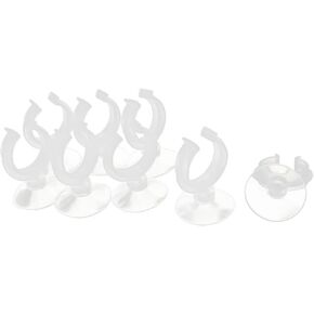 uxcell Aquarium Fish Tank Tube Heater Clip Holder Suction Cup 8Pcs Clear