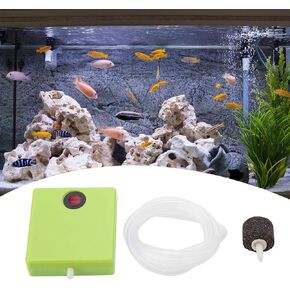 Battery Operated Aquarium Air Pump Portable Fish Tank Oxygen Aerator Pump with Air Stone and Tube, Bubbles Oxygen Pump for Fresh or Saltwater Aquariums Tanks