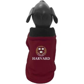 All Star Dogs NCAA Harvard Crimson University Double Polar Fleece Dog Coat