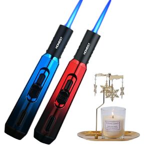 PROMISE Torch Lighters, Butane Lighters Refillable Single Jet Flame for Candle Grill BBQ Camping Gas Not Included (2 Pack BK&WH)