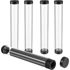 4 Pcs Playmat Tube TCG Artwork Tube with Black Cap 16.14 Inch MTG Mat Tube Clear Play Mat Tube for TCG MTG Gaming