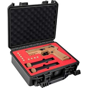 Tactical Hard Gun Case Water & Shock Proof With Foam TSA Approved Waterproof Hard Case for Sigsauer P320 P365 FCU Pistol Accessories