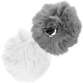 Holibanna 2pcs Bunny Tail Ball Rabbit Tail Plush Cosplay Props Bunny Tail Accessories