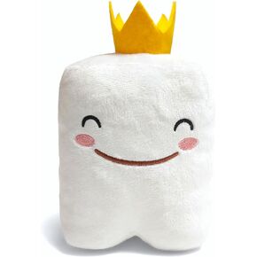 6" Tooth Fairy Pillow with Back Pocket - Soft Plush Stuffed Animal Toy for Kids, Boy or Girl - Squishable Holder
