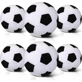 Chivao 6 Pieces Plush Soccer for Kids Soft Ball Baby Small Stuffed Fluffy Decor for Nursery Boys Toddler Girls Gift Room Playing Catch, 4.33 Inches