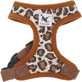 Pet Dog Adjustable Canvas Chest Harness- Size XS (Leopard Print)