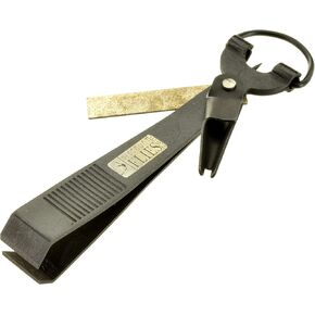 Discountflies Stainless-Steel Fly Fishing Nippers – Hook Clipper Cleaner & Sharpener in One – Fishing Clippers w/Nail Knot Tier Tip & D-Ring – Multifunctional Fishing Tackle in Kuwait