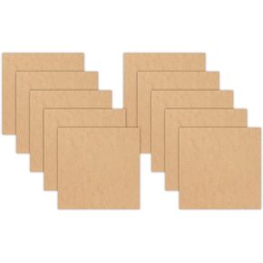 10 Boards of 12"x 19", 6mm 1/4th inch MDF (Medium Density Fibreboard), Glowforge Ready, Unfinished | for Laser Engraving, CNC, Wood Burning, Router, Scroll Saw.  by Craft Closet