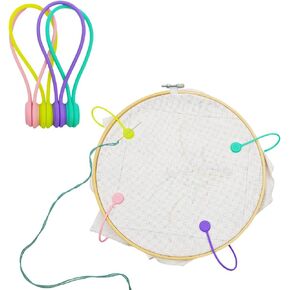 4 pcs Needle Minders Magnetic Cross Stitch Fabric Clips, Macron Color Magnetic Needle Minder, Perfect Cross-Stitch Embroidery and Needlework Accessories, Ideal Gift for Craft Enthusiasts
