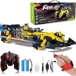 Gesture Sensing Remote Control Car, F1 RC Stunt Car 1:14 Scale 4WD 2.4GHz 360 ° Rotating RC Cars Toy for Kids with Spray Lights RC Drift Car Boys Girls Gifts Birthday Xmas for 6-12 Year Old
