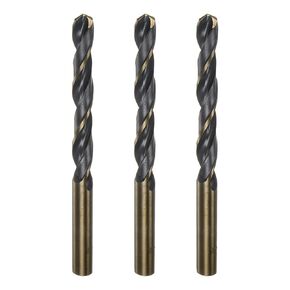 HARFINGTON 3pcs Jobber Drill Bits 13.5mm (17/32") Black Nitride & Gold Titanium Coated High Speed Steel (HSS) 4341 Twist Drill Bits for Stainless Steel Copper Aluminum Alloy Metal