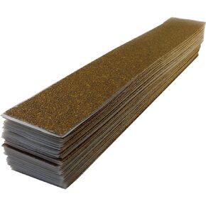 Karebac VLBY80 Longboard Hook & Loop 80 Grit Gold Aluminum Oxide Sheets (50-Pack), 2-3/4" x 16-1/2"