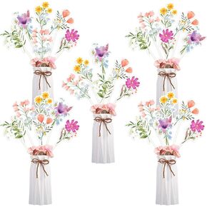 24pcs Wildflower Party Centerpieces Wildflower Baby Shower Birthday Bridal Shower Party Decorations Floral Table Centerpiece for A Little Wildflower is on the Way She is a Wildflower Party