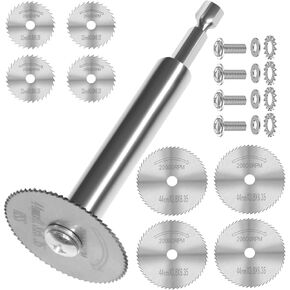TUTUDOW1 pole +8 saw blades+4 sets of screws, Inside PVC Pipe Cutter,High Speed Steel Saw Blades(HSS Saw Disc Wheel Cutting Blades for Drills Rotary Tools),Hand Tool Mechanic Gadget