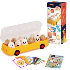 Battat Education – Egg Toys For Toddlers – Matching Eggs – Letter & Color Matching – Sorting Game – 18 Months + – EggXpress Yourself!